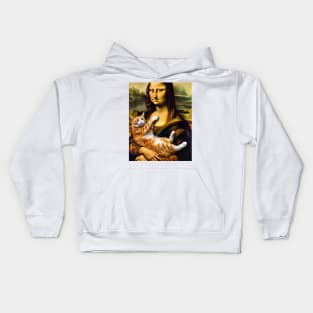 Mona Lisa's Feline Companion Kids Hoodie